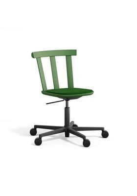 Stolab© Alt chair upholstered seat, swivel black, Hallingdal 65-960, birch moss green 16